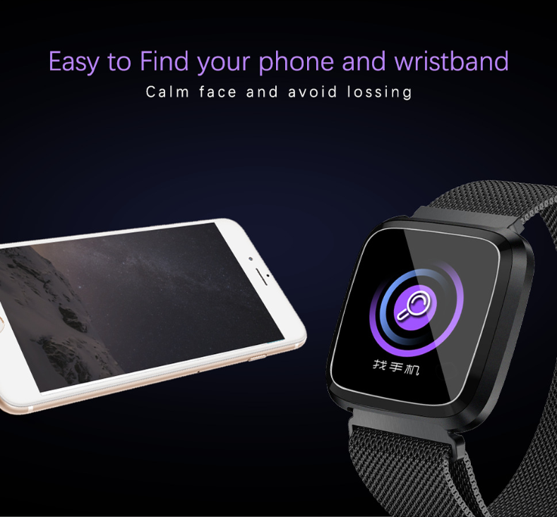 New L18 smart bracelet 1.3 color screen full metal heart rate blood pressure IP68 pedometer sleep silvery steel one 9