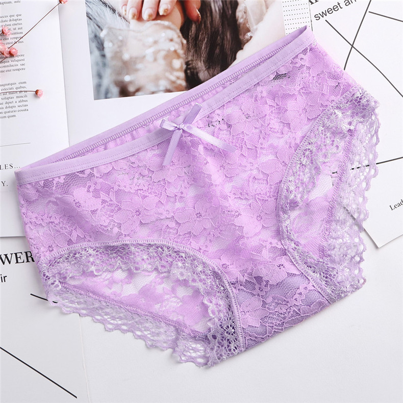 Women Silk Panties Cotton Crotch Mid Waist Seamless Breathable Lace Mesh  Sexy Briefs Hiking Underwear Women (A, L) at  Women's Clothing store