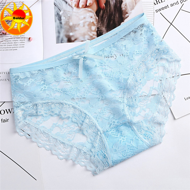 10 Pack Women’s lace underwear Ladies lingerie low waist panties solid color briefs underwear is close-fitting Multi-color random collocation non-refundable