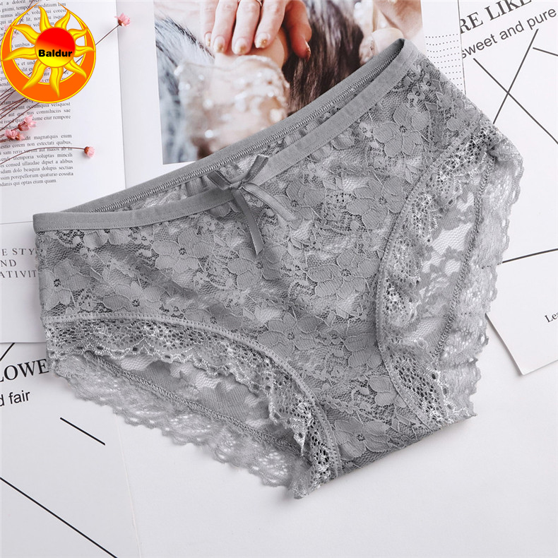 10 Pack Women’s lace underwear Ladies lingerie low waist panties solid color briefs underwear is close-fitting Multi-color random collocation non-refundable