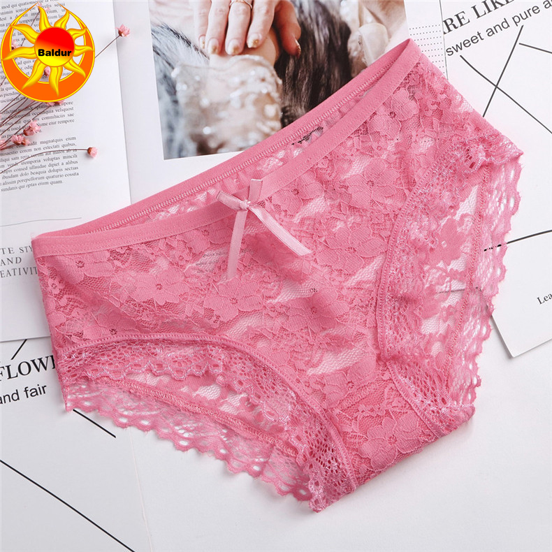 10 Pack Women’s lace underwear Ladies lingerie low waist panties solid color briefs underwear is close-fitting Multi-color random collocation non-refundable