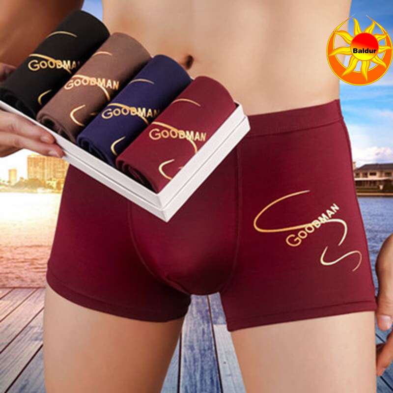 4 Pack Men’s Breathable Underwear Fashion Underwear Boxer Briefs Soft stretch comfortable Polyester fabric China  size Buy a larger size than usual