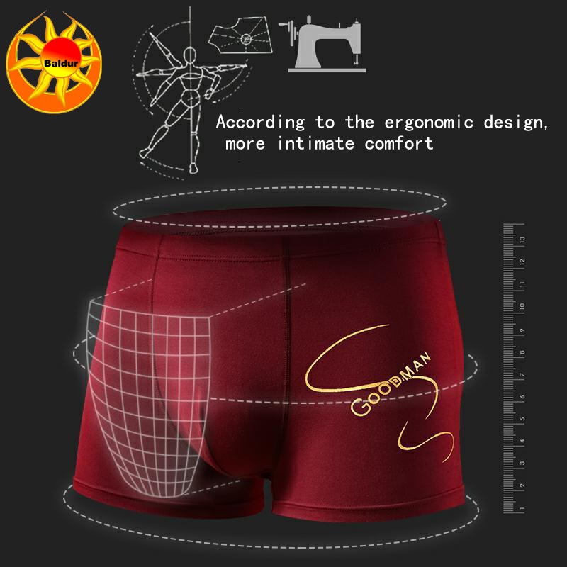 4 Pack Men’s Breathable Underwear Fashion Underwear Boxer Briefs Soft stretch comfortable Polyester fabric China  size Buy a larger size than usual