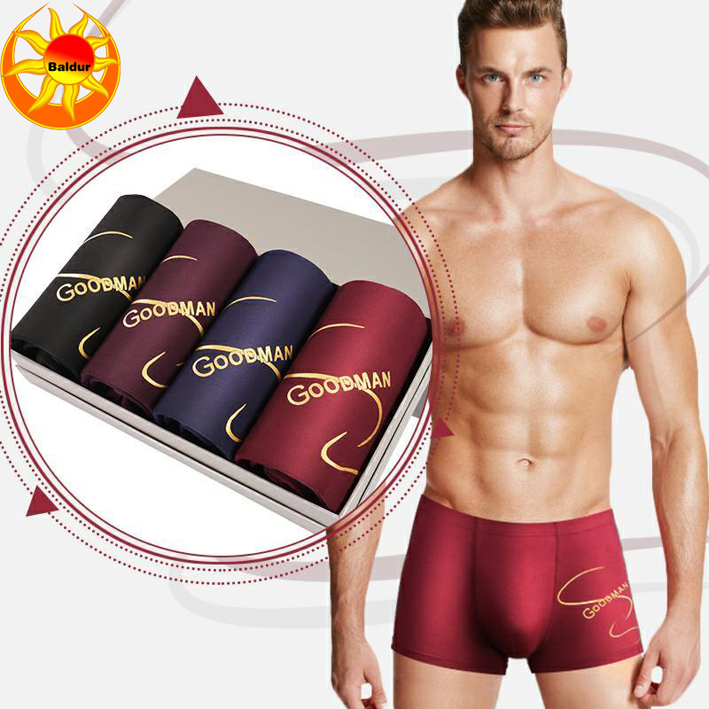 4 Pack Men’s Breathable Underwear Fashion Underwear Boxer Briefs Soft stretch comfortable Polyester fabric China  size Buy a larger size than usual