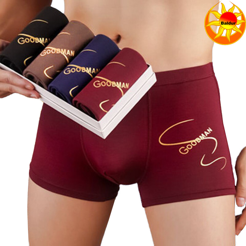 4 Pack Men’s Breathable Underwear Fashion Underwear Boxer Briefs Soft stretch comfortable Polyester fabric China  size Buy a larger size than usual