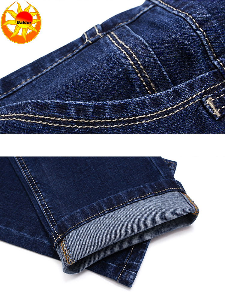 Men's Loose Straight Middle Waist Thin Jeans Boy's Leisure Youth Pants Men's Trousers Business pants Blue Mid-rise stretch  jeans Classic men's slacks