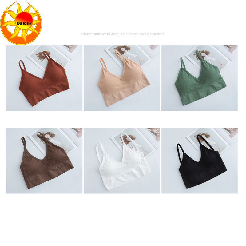 3PC  Women’s seamless wrapped chest rag chest ladies lingerie threaded Sports Bra girl no steel ring  hollowed out sling bra Chinese size please refer to the size table