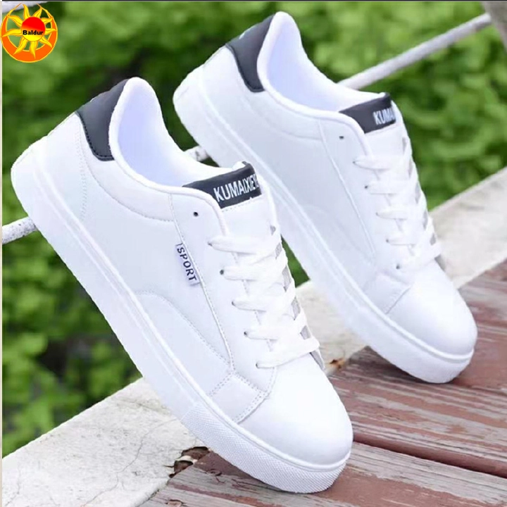 Men’s White Shoes women’s Breathable Rubber Low Upper Sport Shoes  casual Sneaker women’s  PU leather shoes boys Fashion Sneaker Classic lace-up sneakers