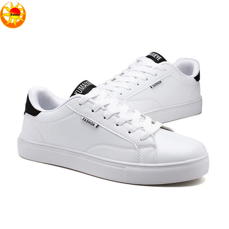 Men’s White Shoes women’s Breathable Rubber Low Upper Sport Shoes  casual Sneaker women’s  PU leather shoes boys Fashion Sneaker Classic lace-up sneakers