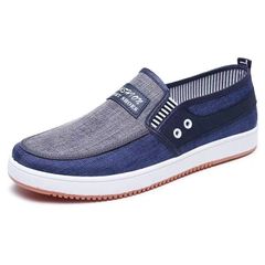 New Arrivals Men's Shoes rubber shoes Loafers Cloth Shoes Soft Sole Casual Sneakers Work  Men's Sports Shoes Dad Running Shoes  Slip-Ons Students canvas shoes Comfortable flat shoe Blue 41