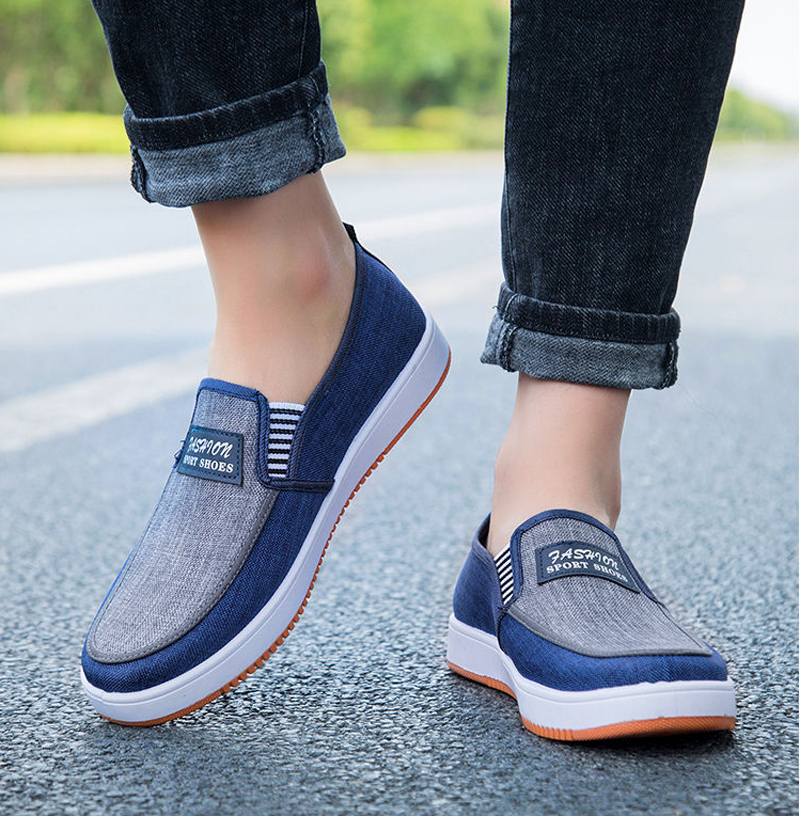 Men's Shoes rubber shoes Loafers Cloth Shoes Soft Sole Casual Work  Men's Sports Shoes Dad Running Shoes  Slip-Ons Students canvas shoes Comfortable flat shoes