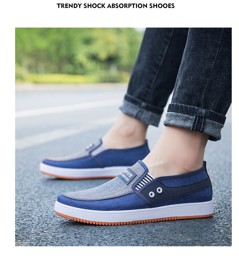 Men's Shoes rubber shoes Loafers Cloth Shoes Soft Sole Casual Work  Men's Sports Shoes Dad Running Shoes  Slip-Ons Students canvas shoes Comfortable flat shoes