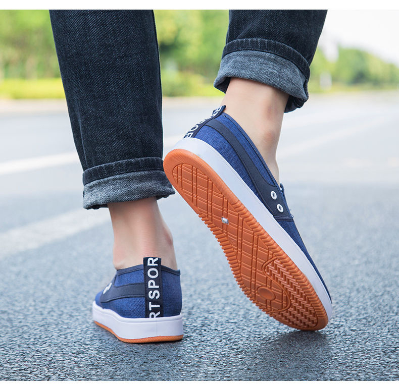 Men's Shoes rubber shoes Loafers Cloth Shoes Soft Sole Casual Work  Men's Sports Shoes Dad Running Shoes  Slip-Ons Students canvas shoes Comfortable flat shoes