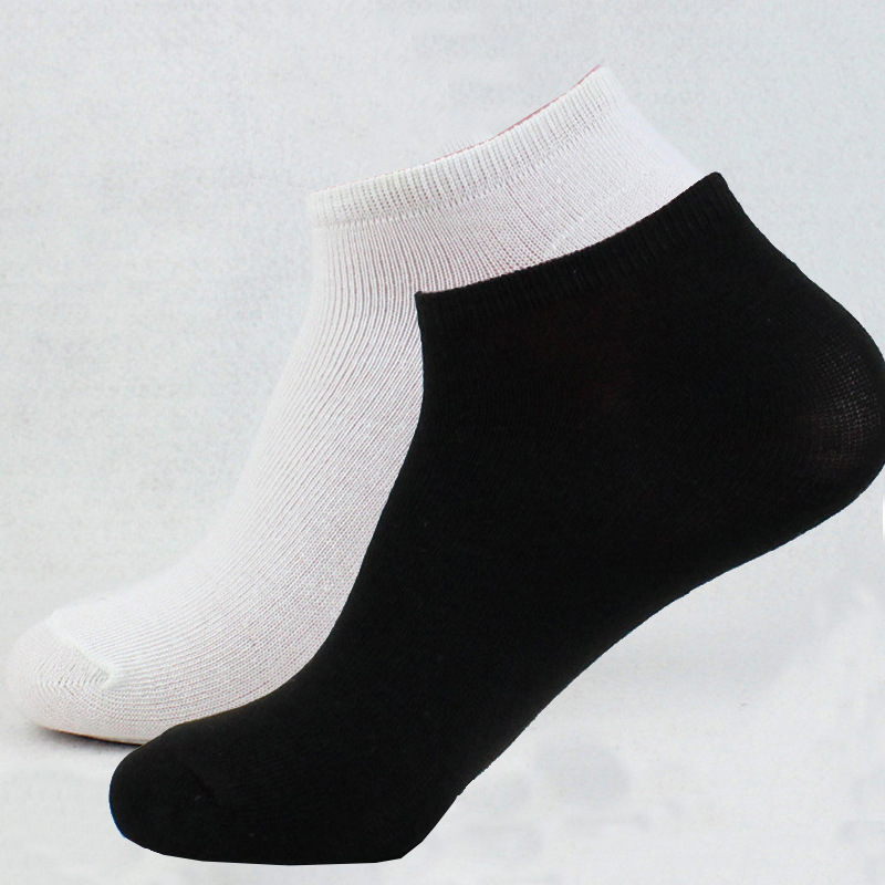 10 pairs men's socks boys' thin style short socks students boat socks invisible socks boat socks sports socks simple breathable solid color socks black, white and gray random mix