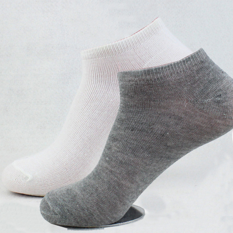 10 pairs men's socks boys' thin style short socks students boat socks invisible socks boat socks sports socks simple breathable solid color socks black, white and gray random mix