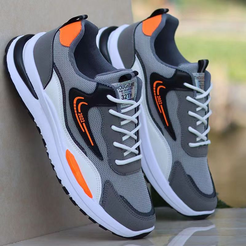 Size 41-45 Men's fashion sneakers mesh surface outdoor sports shoes Students comfortable  shoes Boys walking shoes hiking shoes running shoes Casual shoes