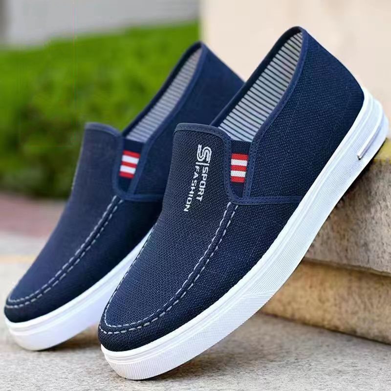 Size 41-45 men's canvas shoes  rubber sole non-slip sports shoes running shoes dad work shoes breathable cloth shoes boy's athletics shoe casual shoes