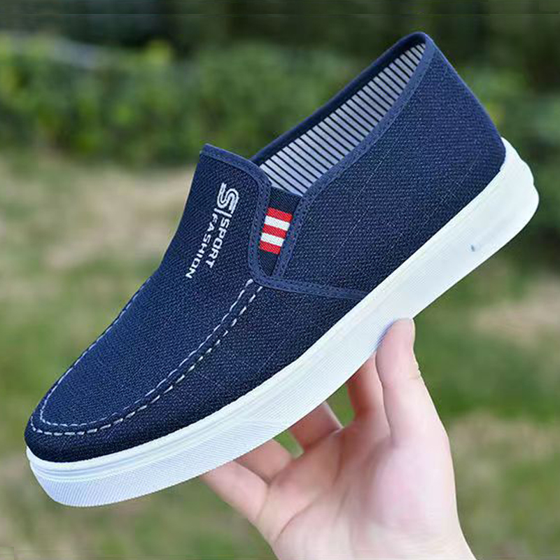 Size 41-45 men's canvas shoes  rubber sole non-slip sports shoes running shoes dad work shoes breathable cloth shoes boy's athletics shoe casual shoes