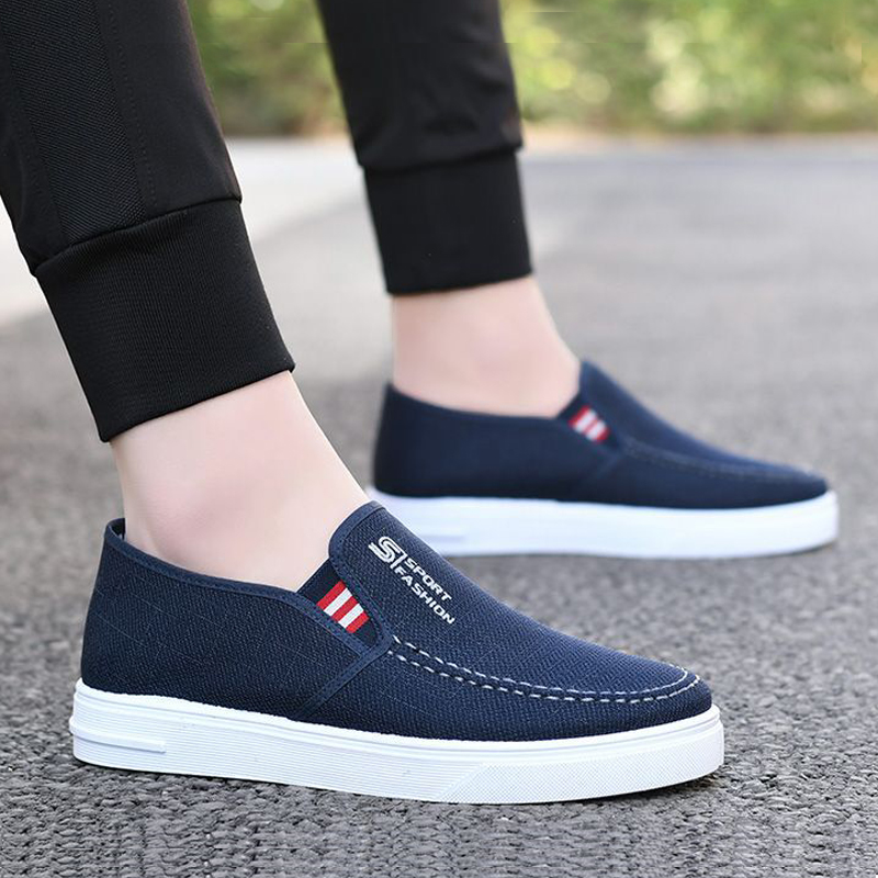 Size 41-45 men's canvas shoes  rubber sole non-slip sports shoes running shoes dad work shoes breathable cloth shoes boy's athletics shoe casual shoes