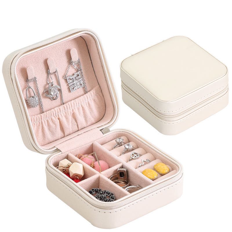Jewelry Box Jewelry Organizer Display Travel Jewelry Case Boxes Portable Earring Holder Leather