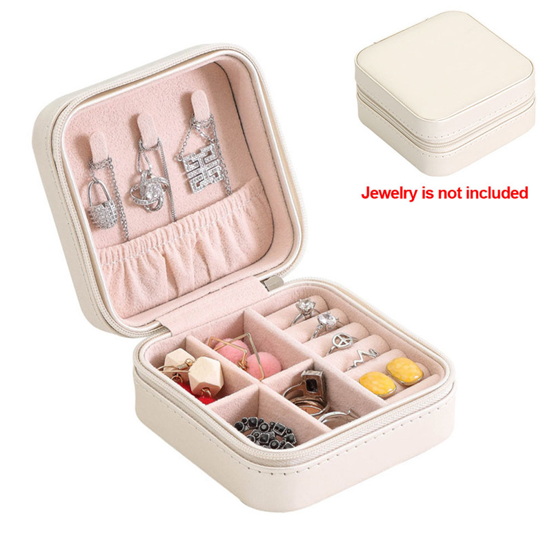 Jewelry Box Jewelry Organizer Display Travel Jewelry Case Boxes Portable Earring Holder Leather