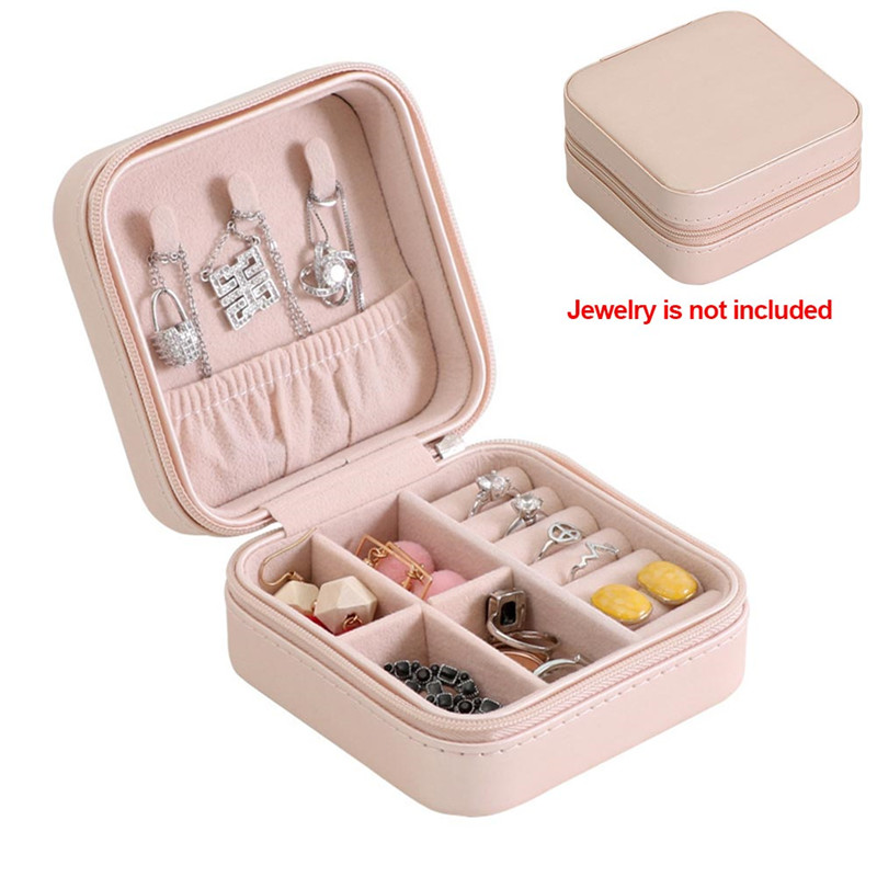 Jewelry Box Jewelry Organizer Display Travel Jewelry Case Boxes Portable Earring Holder Leather