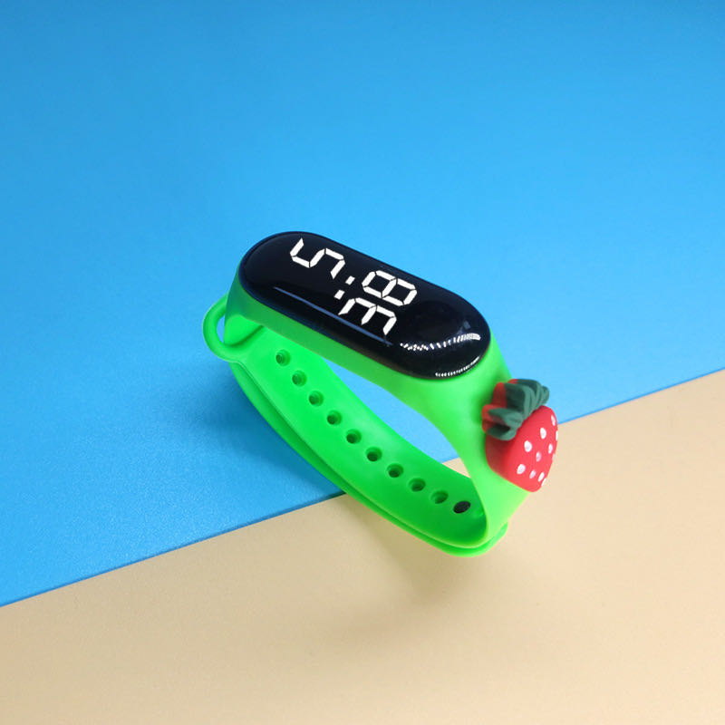 Fashion Digital LED Kids Silicone Band Wrist Watches Boys Girls LED Electronic Bracelet Doll Watches