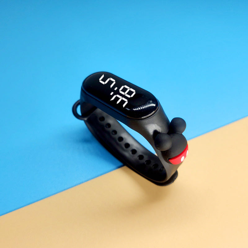 Fashion Digital LED Kids Silicone Band Wrist Watches Boys Girls LED Electronic Bracelet Doll Watches