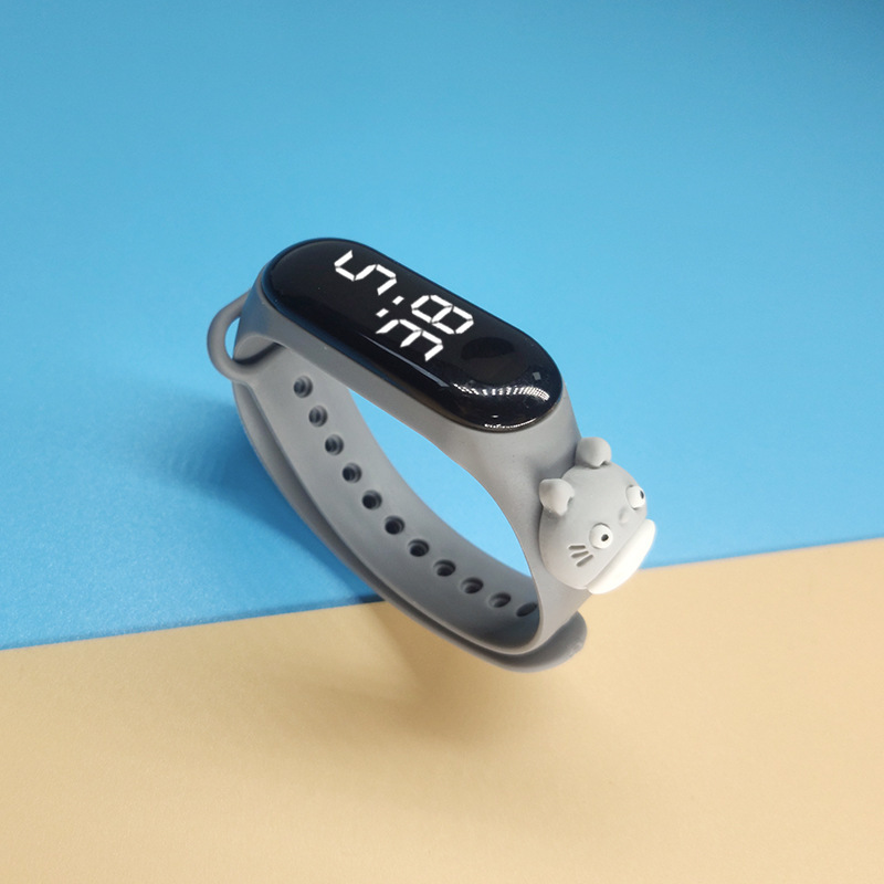 Fashion Digital LED Kids Silicone Band Wrist Watches Boys Girls LED Electronic Bracelet Doll Watches