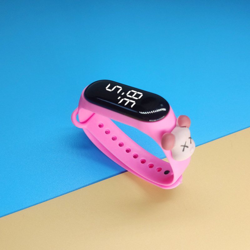 Fashion Digital LED Kids Silicone Band Wrist Watches Boys Girls LED Electronic Bracelet Doll Watches