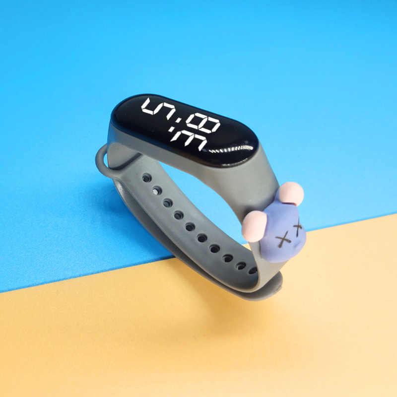 Fashion Digital LED Kids Silicone Band Wrist Watches Boys Girls LED Electronic Bracelet Doll Watches
