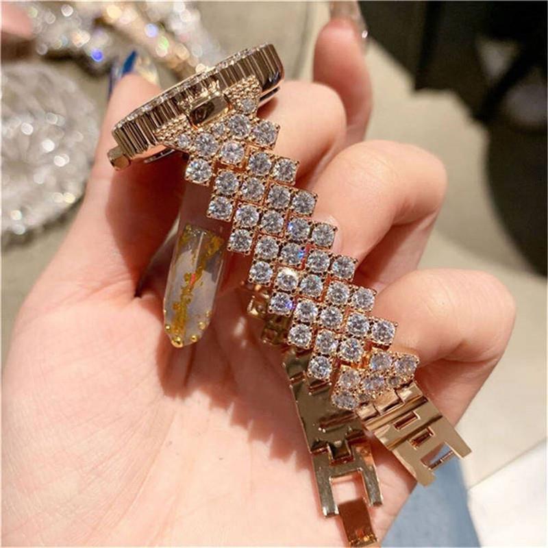 Fashion 2020 Luxury Diamond Women Watches + Bracelet Set Female Clock For Ladies Wrist Watch