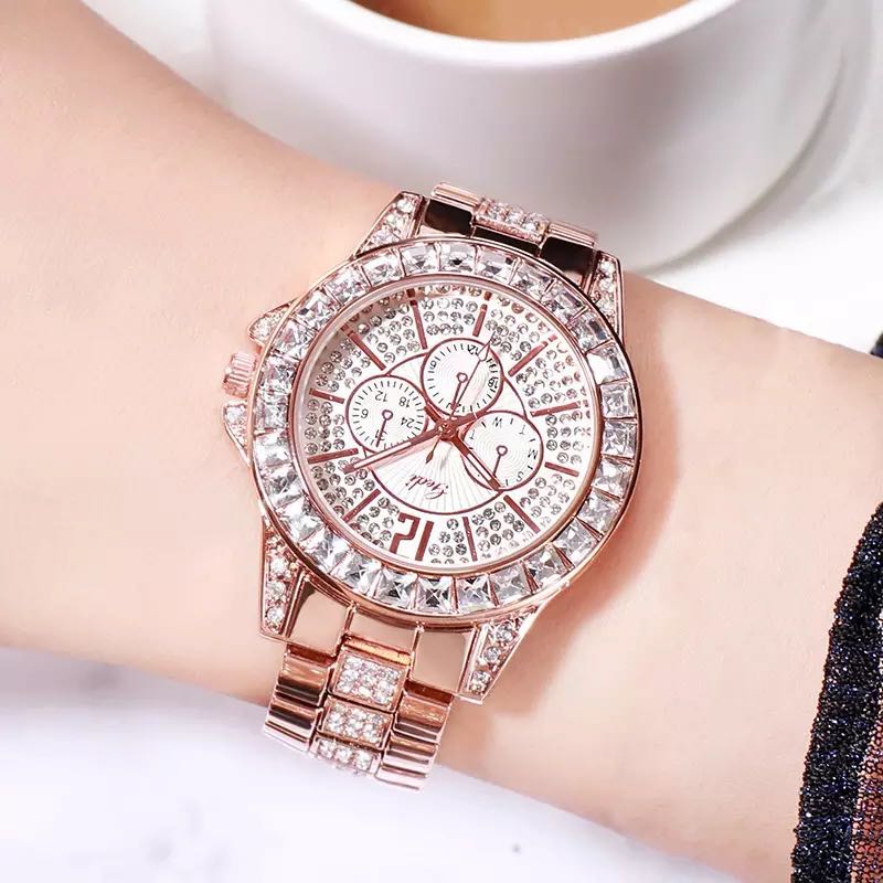 New Arrivals Fashion Women Watch with Diamond Watch Ladies Top Luxury Brand Ladies Casual Women's Bracelet Crystal Watche Free Gift Box