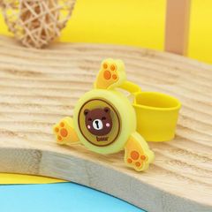 1pcs Children's Mosquito Repellent Gyro Toys Bracelet Manual Rotating Soft Flash Gyro Bracelet Led Cartoon Lights Glow In The Dark Toys Gifts Mosquitoes Control Bracelets Baby Stuf Yellow