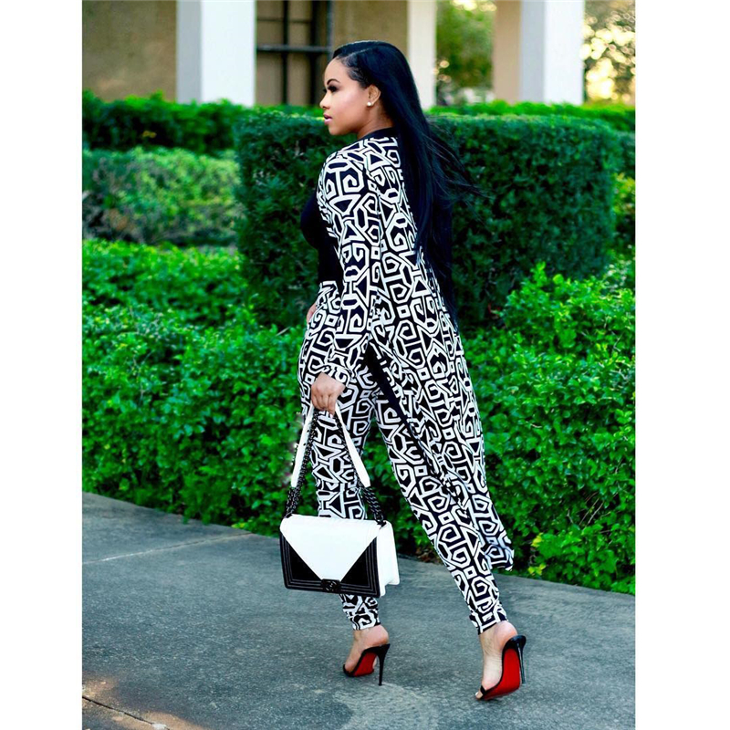 2023 Coats Trousers  Print Elastic Baggy Pants Famous Suit For Lady/women coat and leggings 2pcs/se