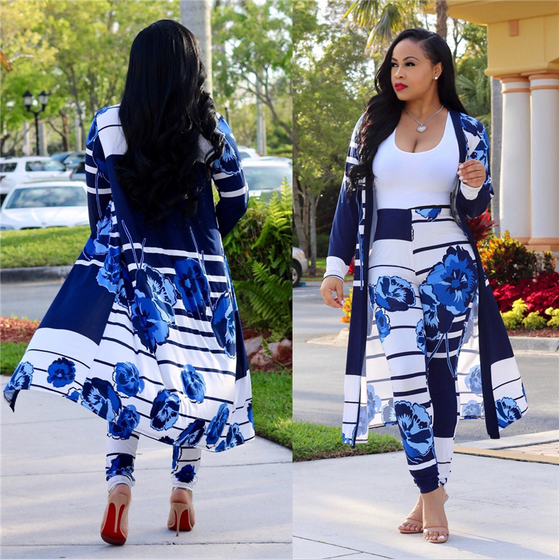 2023 Coats Trousers  Print Elastic Baggy Pants Famous Suit For Lady/women coat and leggings 2pcs/se