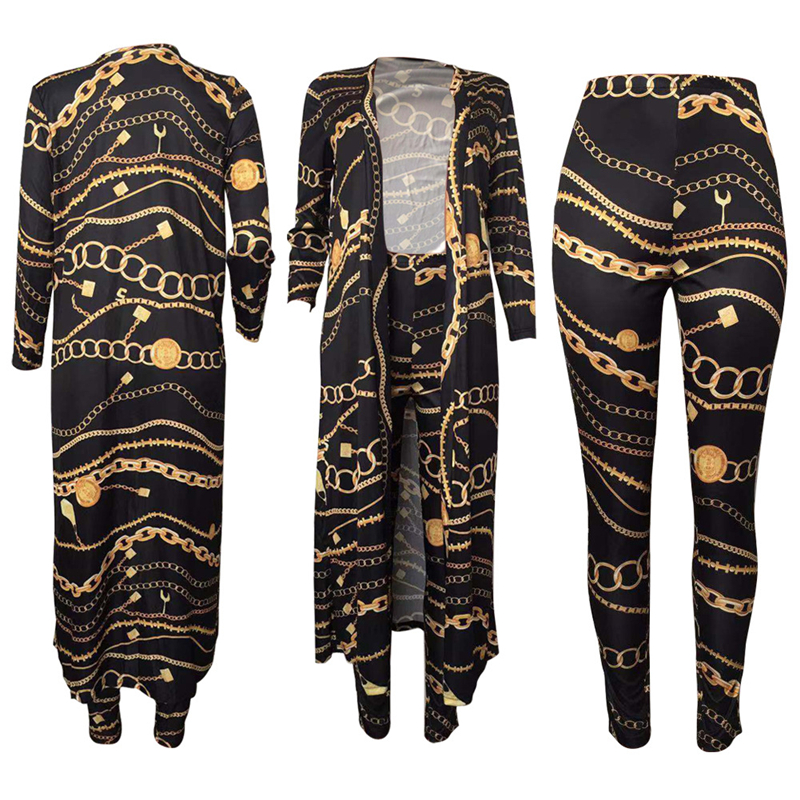 2023 Coats Trousers  Print Elastic Baggy Pants Famous Suit For Lady/women coat and leggings 2pcs/se