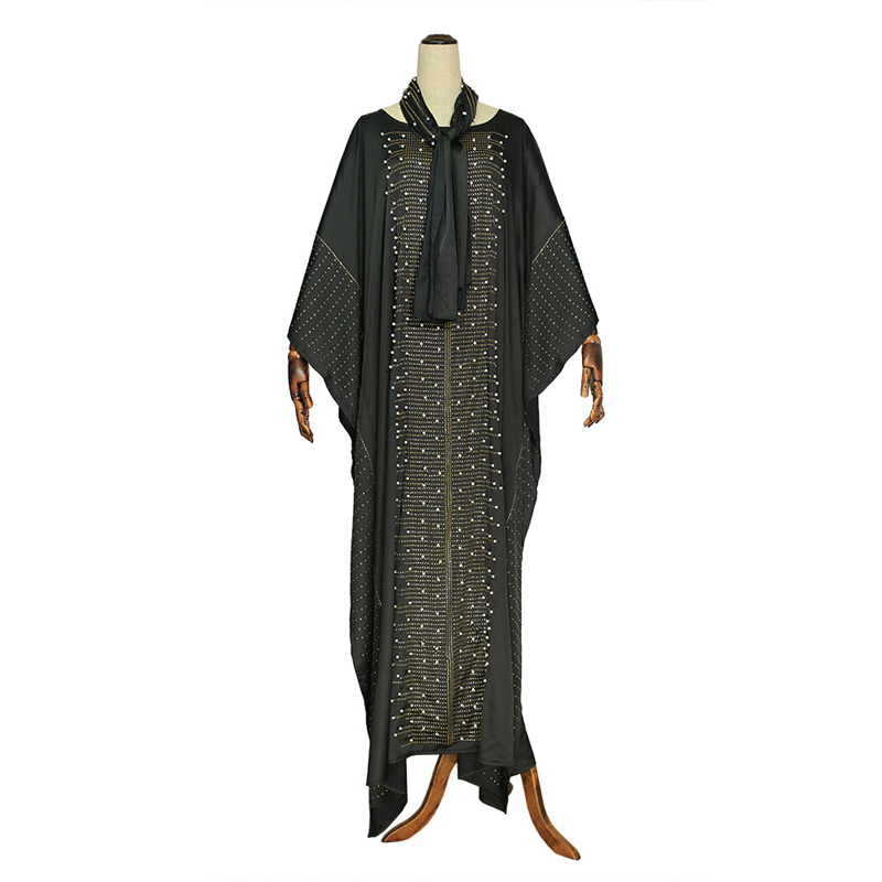 Dresses 5 Colors  for Women Plus Size Diamond Beads Clothes Abaya Dubai Muslim Dress Robe  Dress