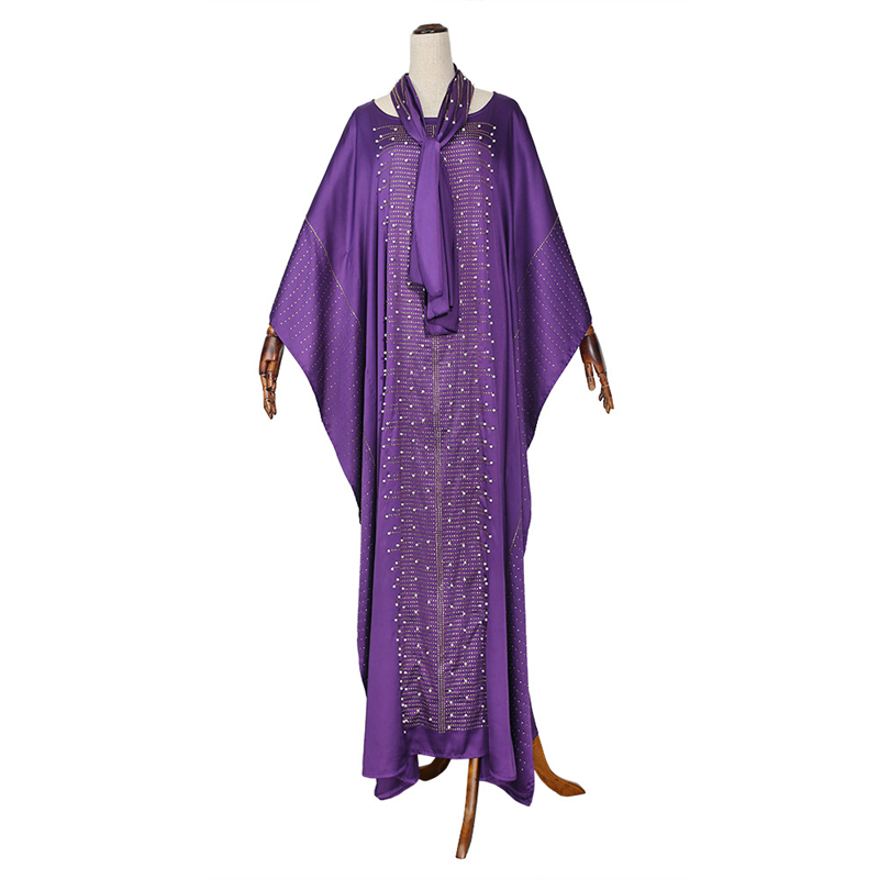 Dresses 5 Colors  for Women Plus Size Diamond Beads Clothes Abaya Dubai Muslim Dress Robe  Dress