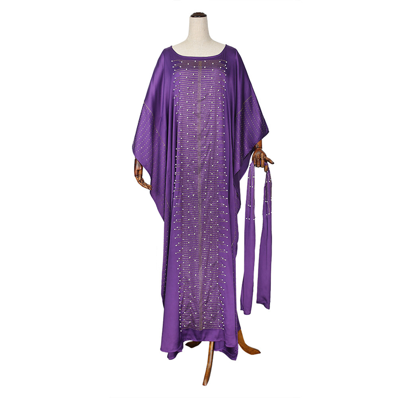 Dresses 5 Colors  for Women Plus Size Diamond Beads Clothes Abaya Dubai Muslim Dress Robe  Dress