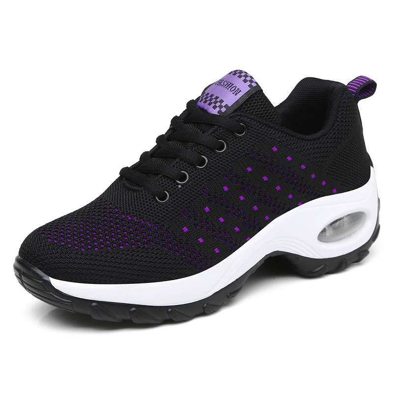 Women Ladies Casual Black Purple Travel Running Jogging Sneaker Sport Shoes Sneakers Sports Shoe