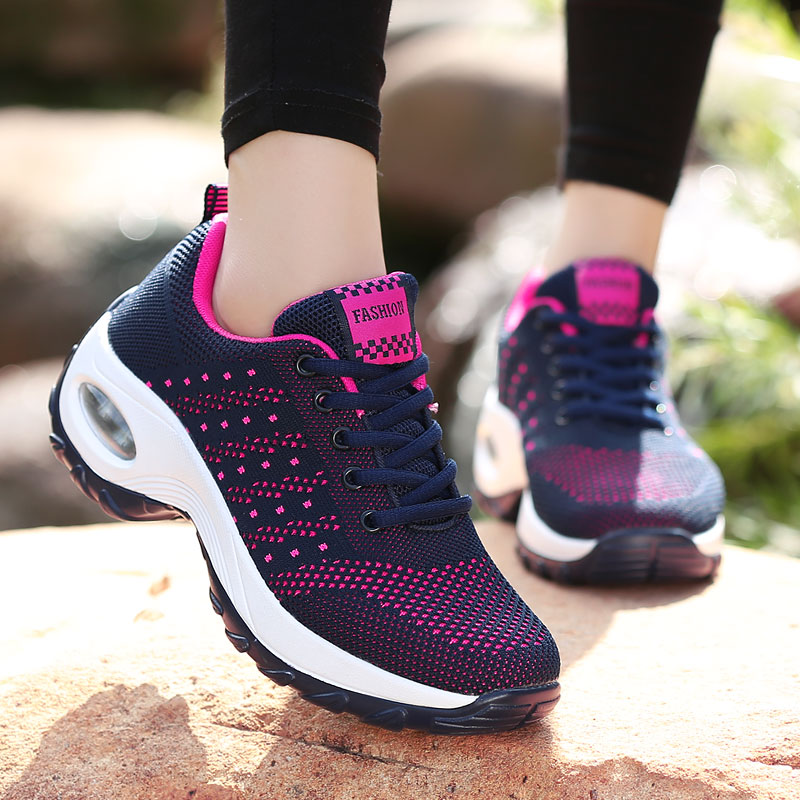 Women Ladies Casual Black Purple Travel Running Jogging Sneaker Sport Shoes Sneakers Sports Shoe