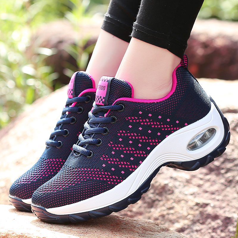 Women Ladies Casual Black Purple Travel Running Jogging Sneaker Sport Shoes Sneakers Sports Shoe