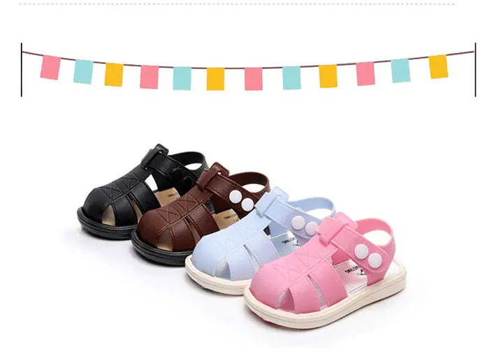 Baby shoes 2019 new summer sandals Baotou baby toddler anti-slip breathable baby beach shoes