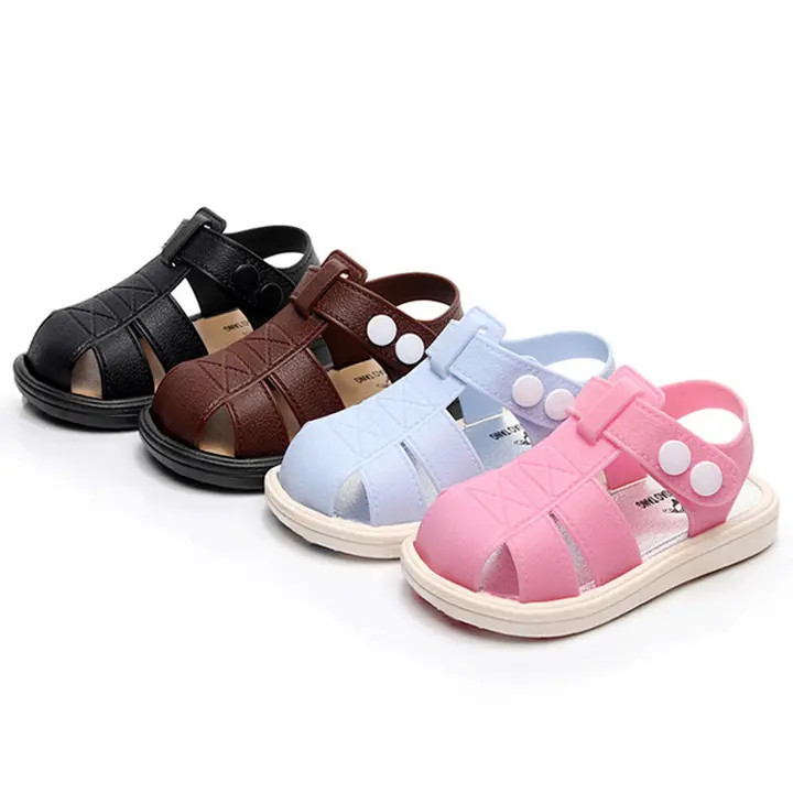 Baby shoes 2019 new summer sandals Baotou baby toddler anti-slip breathable baby beach shoes
