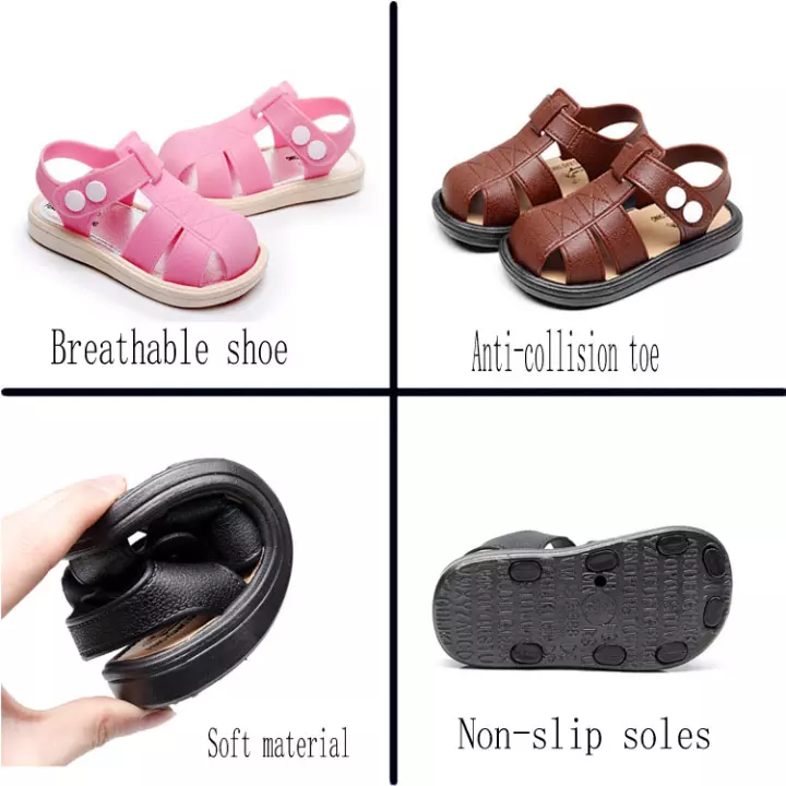 Baby shoes 2019 new summer sandals Baotou baby toddler anti-slip breathable baby beach shoes