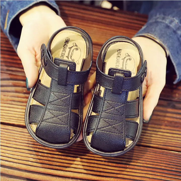 Baby shoes 2019 new summer sandals Baotou baby toddler anti-slip breathable baby beach shoes