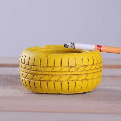 Cylinder tire ashtray  Creative personality ashtray Tidal wheel model    Furnishing articles