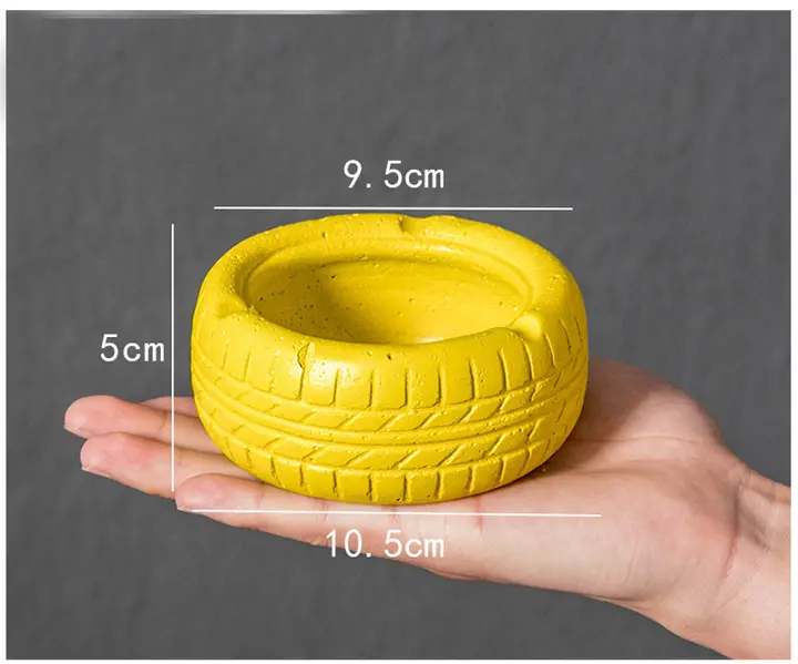 Cylinder tire ashtray  Creative personality ashtray Tidal wheel model    Furnishing articles