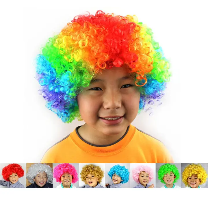 Costume props Halloween Christmas headdress The afro clown dressed in a fan wig